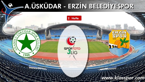 A.üsküdar - Erzin Belediyespor sahaya hangi kadro ile çıkıyor?