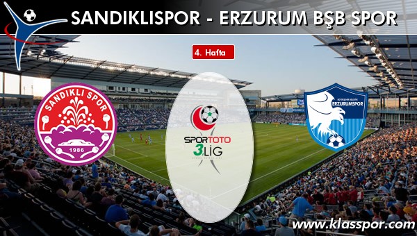 Sandıklıspor - Erzurum Bşb Spor maç kadroları belli oldu...