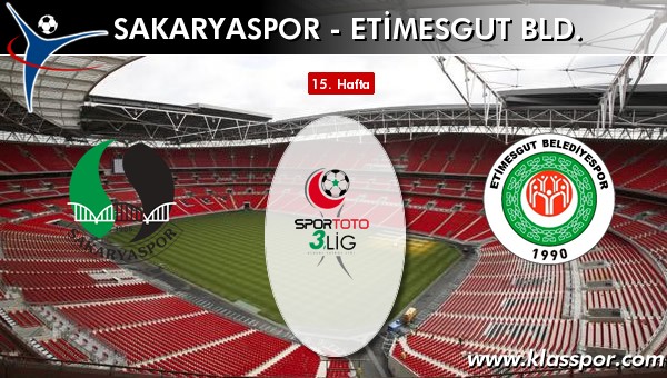 Sakaryaspor - Etimesgut Bld. maç kadroları belli oldu...