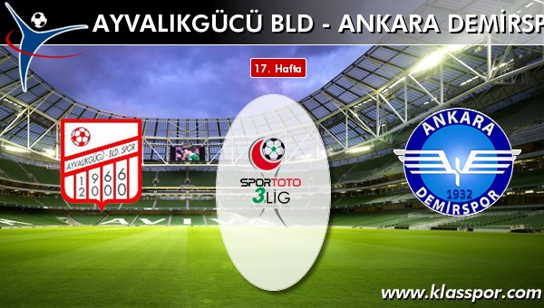 İşte Ayvalıkgücü Bld - Ankara Demirspor maçında ilk 11'ler