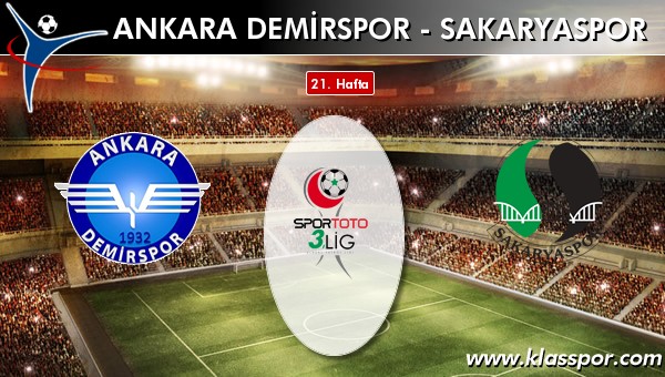 İşte Ankara Demirspor - Sakaryaspor maçında ilk 11'ler