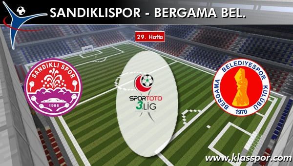 Sandıklıspor - Bergama Bel. sahaya hangi kadro ile çıkıyor?