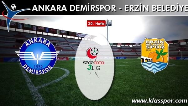 Ankara Demirspor - Erzin Belediyespor maç kadroları belli oldu...