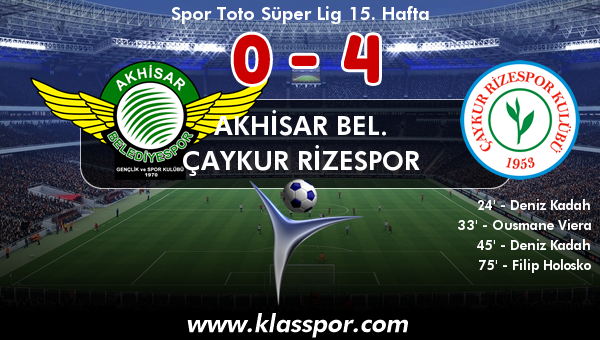 Akhisar Bel. 0 - Çaykur Rizespor 4