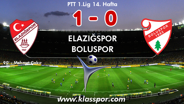 Elazığspor 1 - Boluspor 0