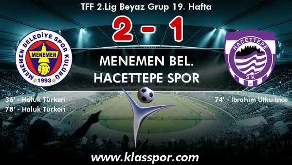 Menemen Bel. 2 - Hacettepe Spor 1