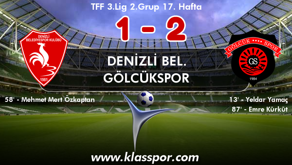 Denizli Bel. 1 - Gölcükspor 2