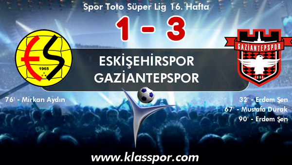 Eskişehirspor 1 - Gaziantepspor 3