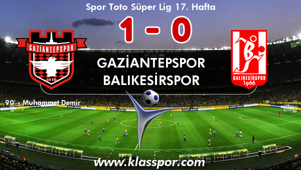 Gaziantepspor 1 - Balıkesirspor 0