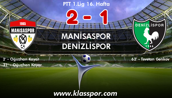 Manisaspor 2 - Denizlispor 1