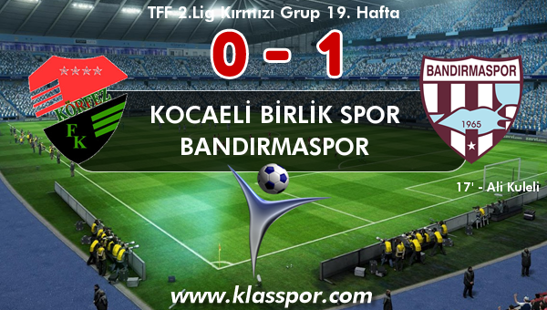 Kocaeli Birlik Spor 0 - Bandırmaspor 1