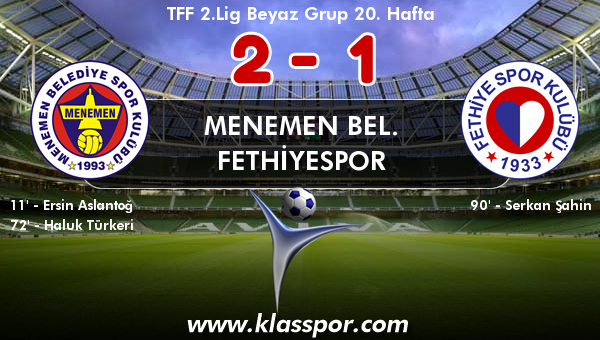 Menemen Bel. 2 - Fethiyespor 1