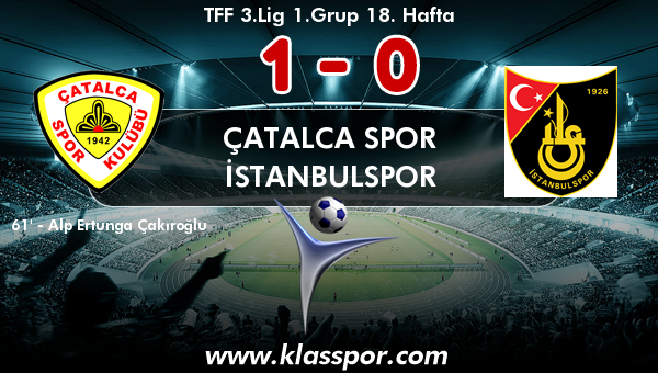 Çatalca Spor 1 - İstanbulspor 0