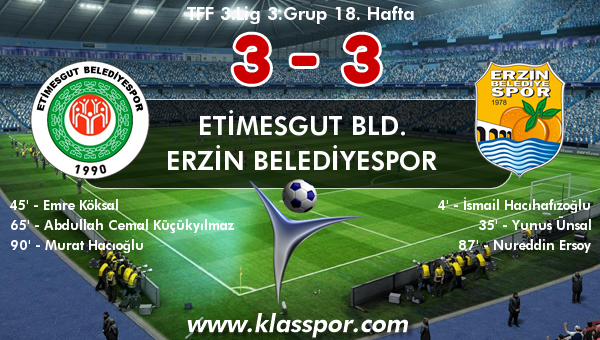 Etimesgut Bld. 3 - Erzin Belediyespor 3