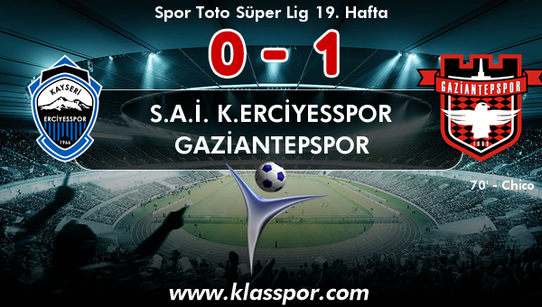 S.A.İ. K.Erciyesspor 0 - Gaziantepspor 1