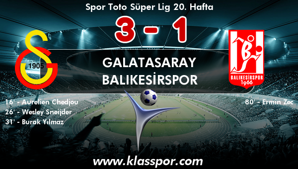 Galatasaray 3 - Balıkesirspor 1