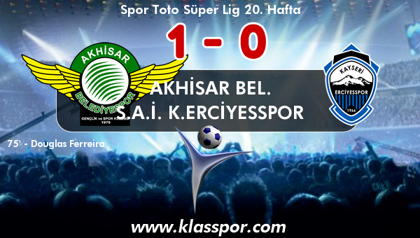 Akhisar Bel. 1 - S.A.İ. K.Erciyesspor 0