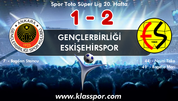 Gençlerbirliği 1 - Eskişehirspor 2