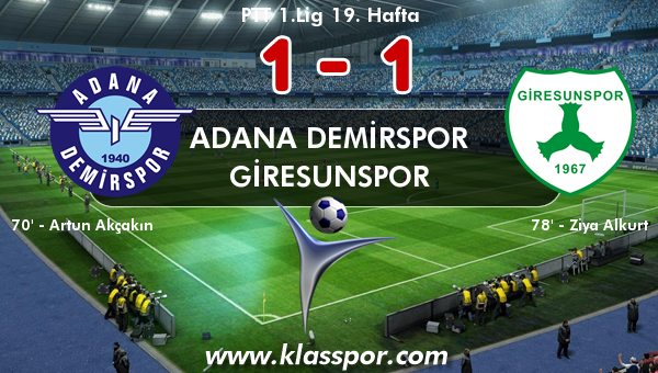 Adana Demirspor 1 - Giresunspor 1