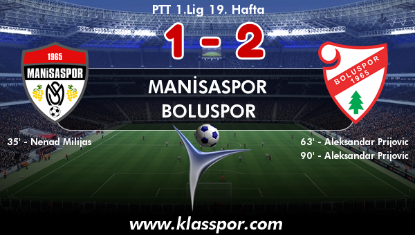 Manisaspor 1 - Boluspor 2