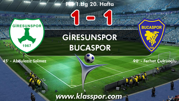 Giresunspor 1 - Bucaspor 1