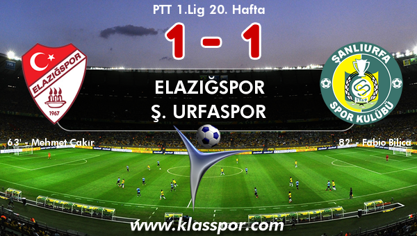 Elazığspor 1 - Ş. Urfaspor 1