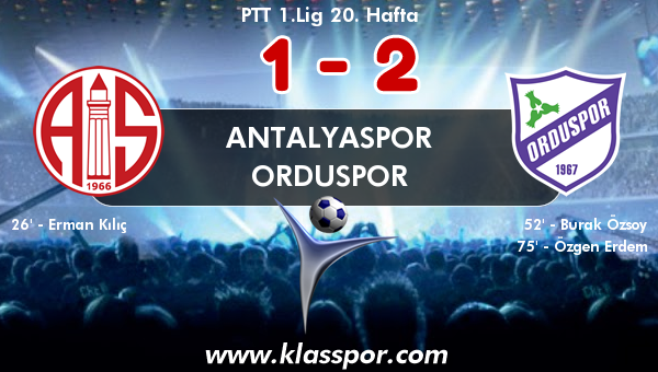 Antalyaspor 1 - Orduspor 2