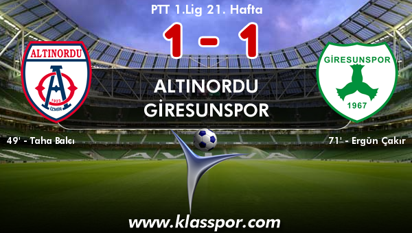 Altınordu 1 - Giresunspor 1