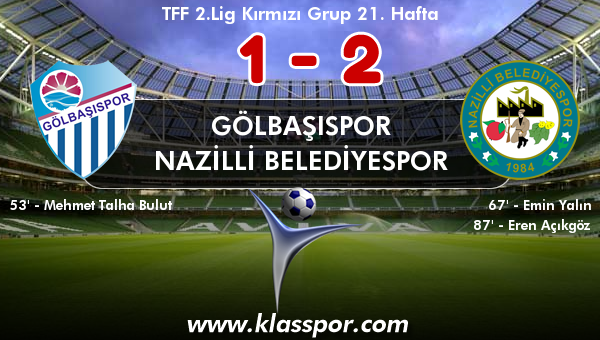 Gölbaşıspor 1 - Nazilli Belediyespor 2