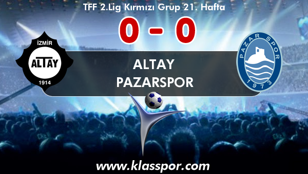 Altay 0 - Pazarspor 0