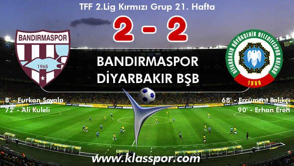 Bandırmaspor 2 - Diyarbakır BŞB 2