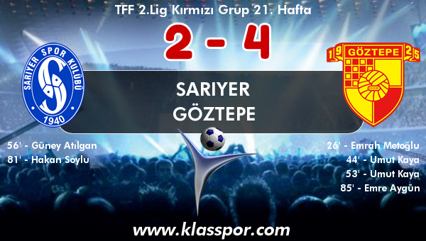 Sarıyer 2 - Göztepe 4