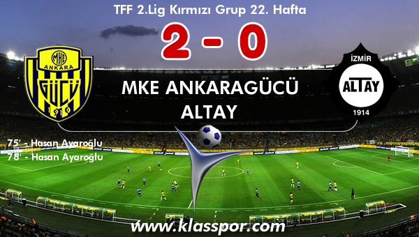 MKE Ankaragücü 2 - Altay 0