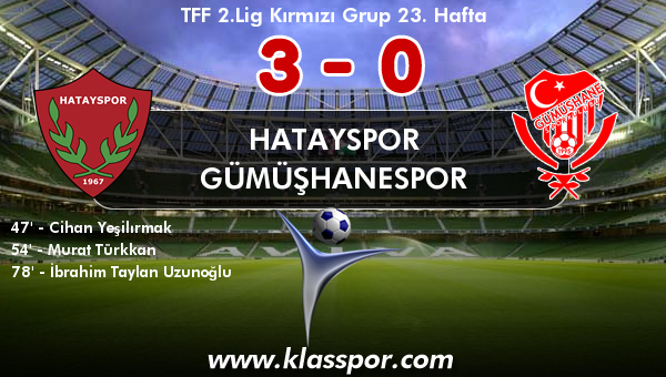 Hatayspor 3 - Gümüşhanespor 0