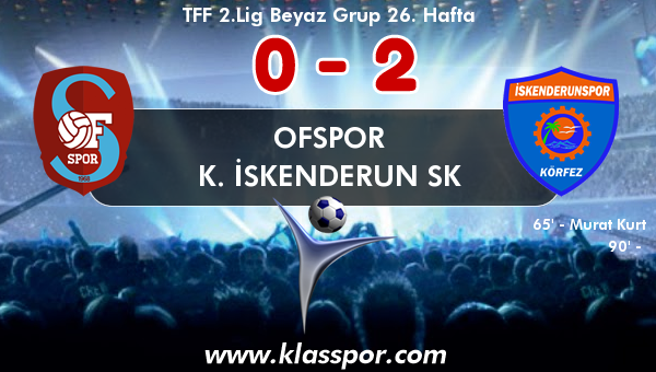 Ofspor 0 - K. İskenderun SK 2