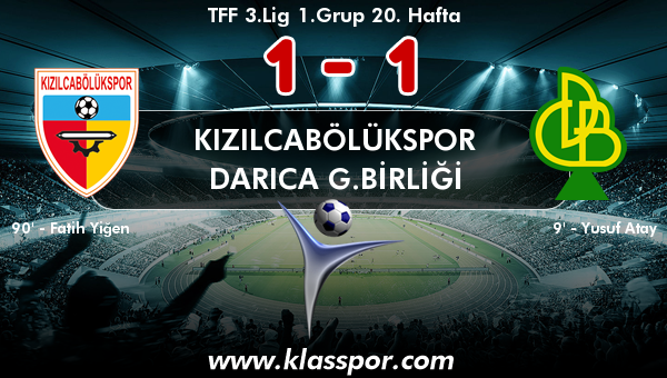 Kızılcabölükspor 1 - Darıca G.Birliği 1