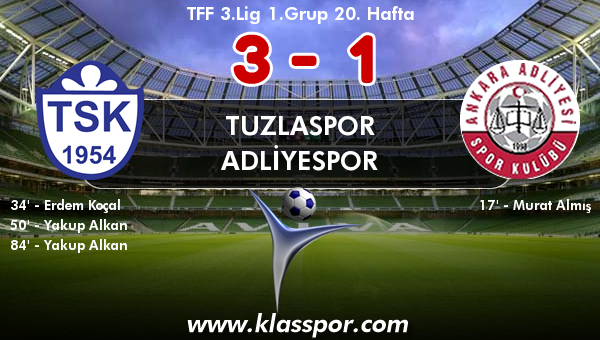 Tuzlaspor 3 - Adliyespor 1