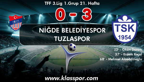 Niğde Belediyespor 0 - Tuzlaspor 3