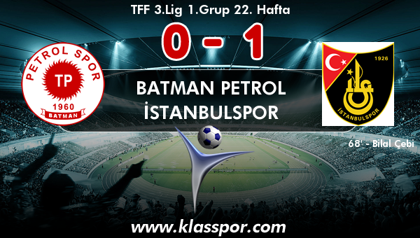 Batman Petrol 0 - İstanbulspor 1