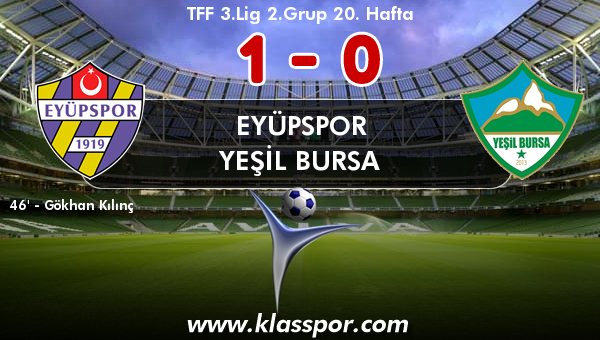 Eyüpspor 1 - Yeşil Bursa 0