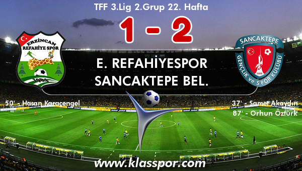 E. Refahiyespor 1 - Sancaktepe Bel. 2