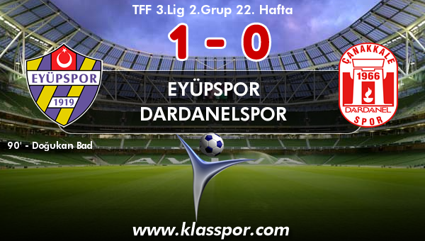 Eyüpspor 1 - Dardanelspor 0