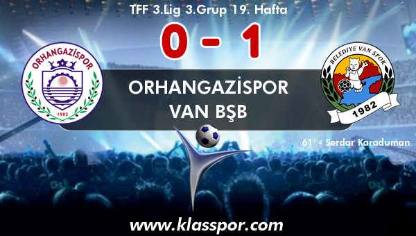 Orhangazispor 0 - Van BŞB 1