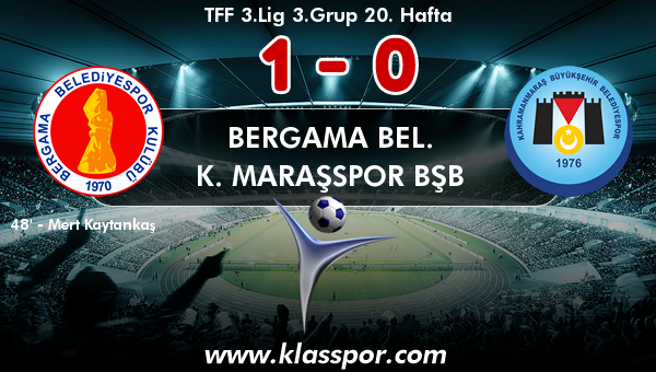 Bergama Bel. 1 - K. Maraşspor BŞB 0