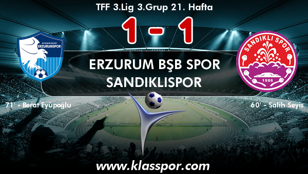 Erzurum Bşb Spor 1 - Sandıklıspor 1