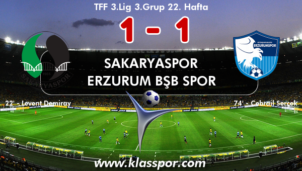 Sakaryaspor 1 - Erzurum Bşb Spor 1