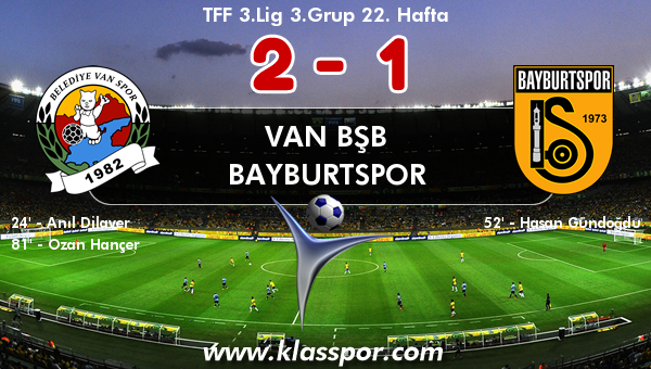 Van BŞB 2 - Bayburtspor 1