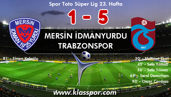 Mersin İdmanyurdu 1 - Trabzonspor 5