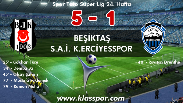 Beşiktaş 5 - S.A.İ. K.Erciyesspor 1