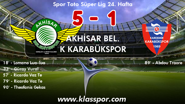 Akhisar Bel. 5 - K Karabükspor 1